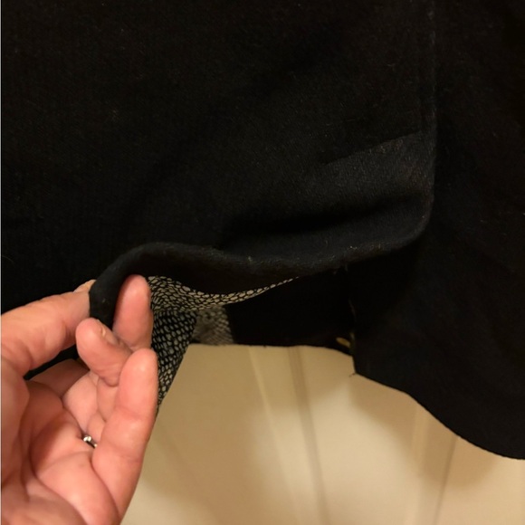 Cole Haan Signature Wool Blend Toggle Coat w/ Faux Fur Hood – Size 10 Black - Picture 11 of 14